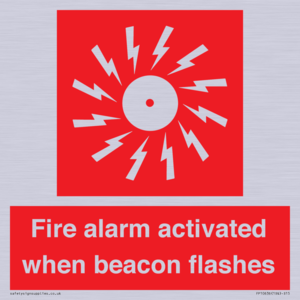Fire alarm activated when beacon flashes